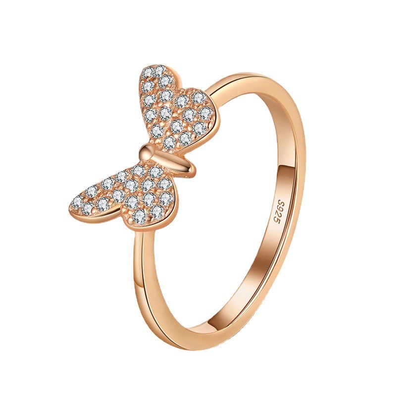 Rose Gold Butterfly Ring - You bring me butterflies
